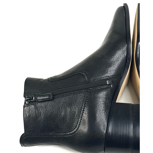 COLE HAAN Naia Black Leather Ankle Boot Bootie Womens Sz. 8.5B Side Zip New $200 - Picture 7 of 13